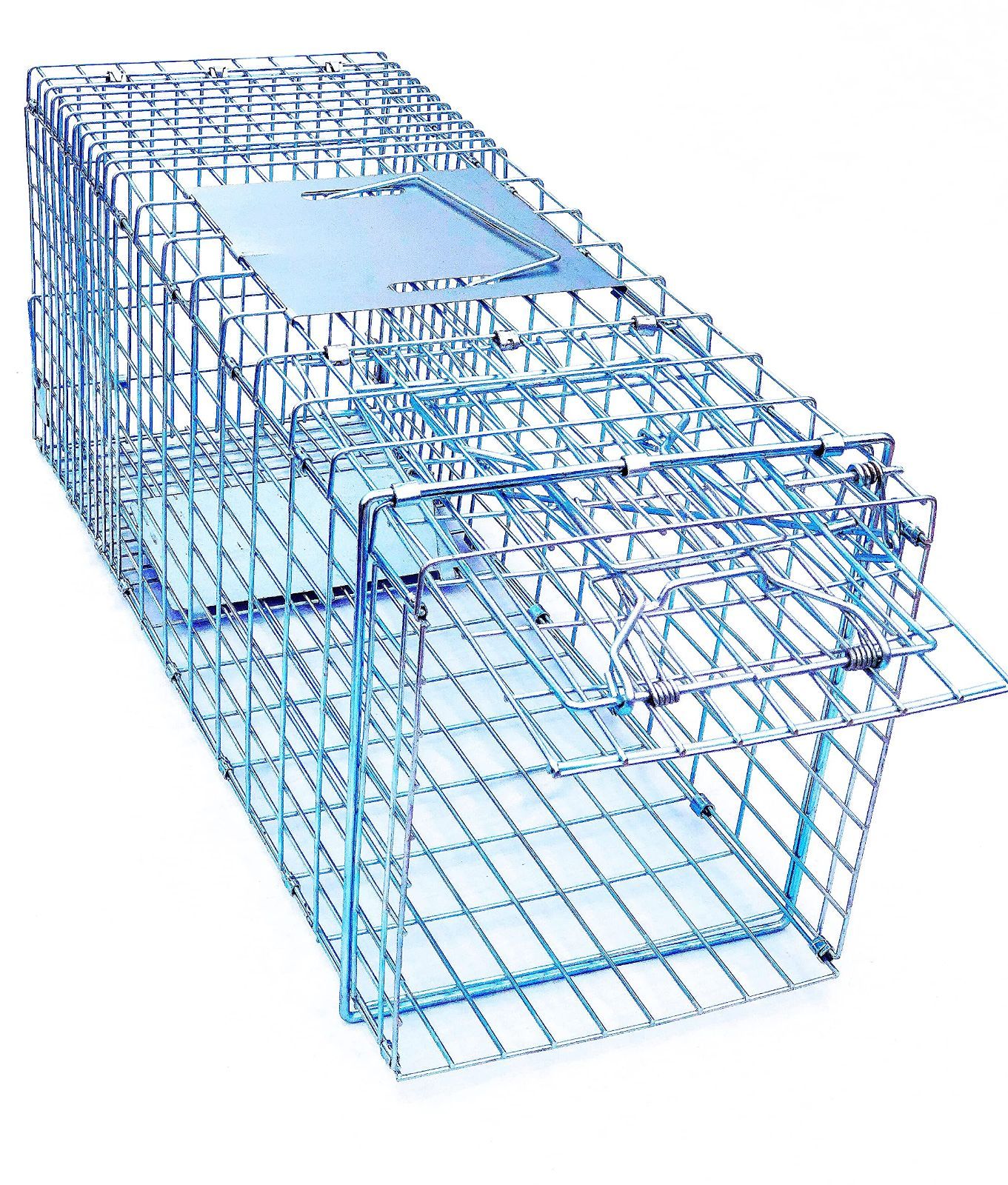 Size 中サイズ 約66×23×26cm ONESORA 動物捕獲機 猫キャッチャー アニマルトラップ 踏板式 組み立て 設置 簡単 収納楽々 迷子猫 野良猫保護 農作物害獣被害防止 イタチ タヌキ ヌートリア ハクビシン アライグマ テン 捕獲かご 中サ