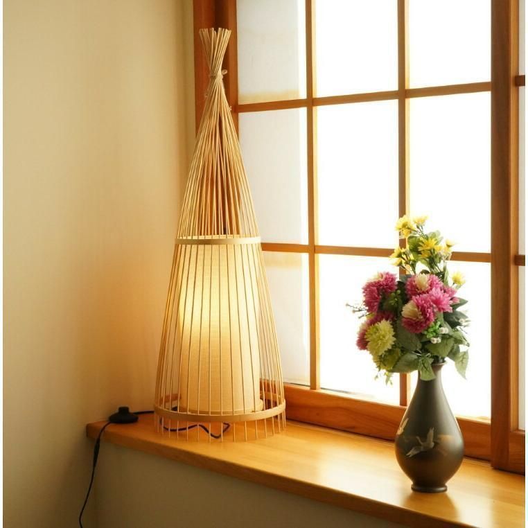 フロアランプ　ベッドランプ　竹細工 和モダン 間接照明 フロアランプ ベッドランプ 竹細工 和モダン 間接照明 Amazon.co