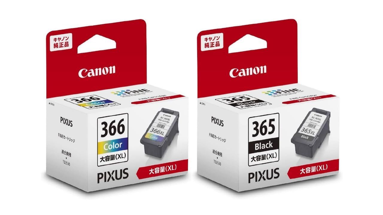 在庫処分 TS3730 対応機種 PIXUS 2個セット 大容量 | 大容量 ブラック BC-365XL TS3530 3色カラー 純正品セット商品 CanonインクカートリッジBC-366XL