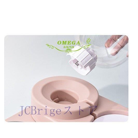  給水器 犬 猫 給水 給食 ペット用 自動給水器 ボール型 かわいい 食事台 スタンド 1台2役 おしゃれ 1.8 L 電気不要 給水器 食器 餌やり 水やり用品