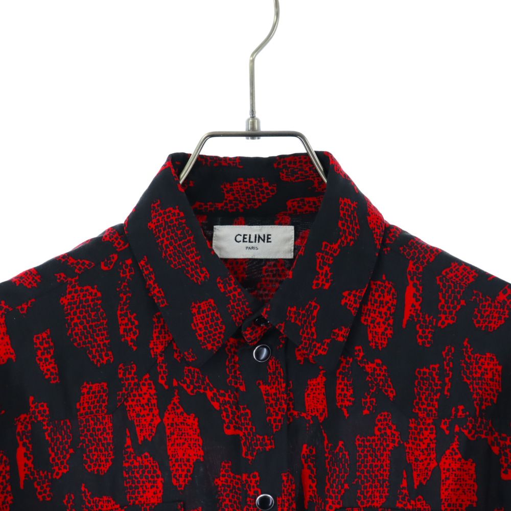 CELINE アブストラクト柄シャツ CELINE - CELINE 19awアブストラクトマーク プリントシャツ 登坂
