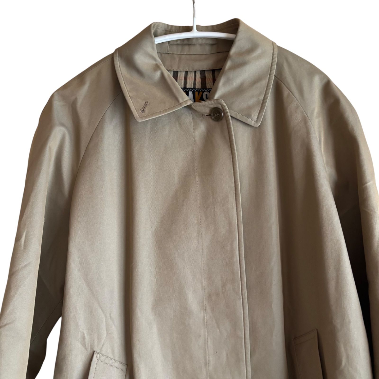 Z1533 DAKS ダックス トレンチコート 英国製 チェックライナー付き