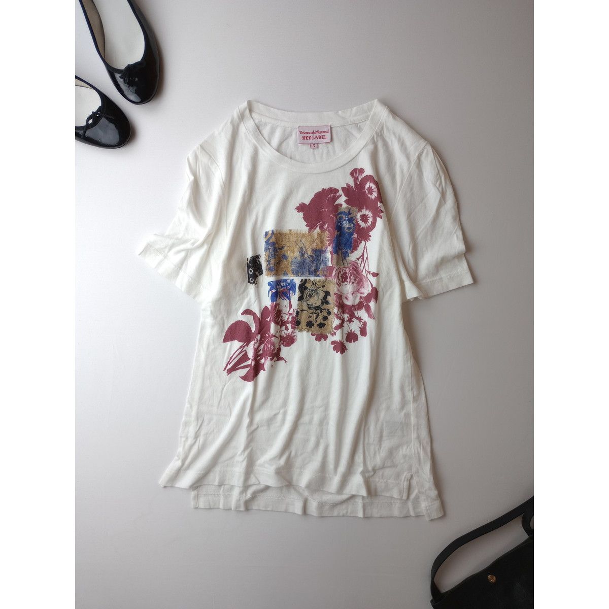 ◯Vivienne Westwood red label ヴィヴィアンウエストウッド レッドレーベル Tシャツ 半袖 3 白(114K+2865)25N☆