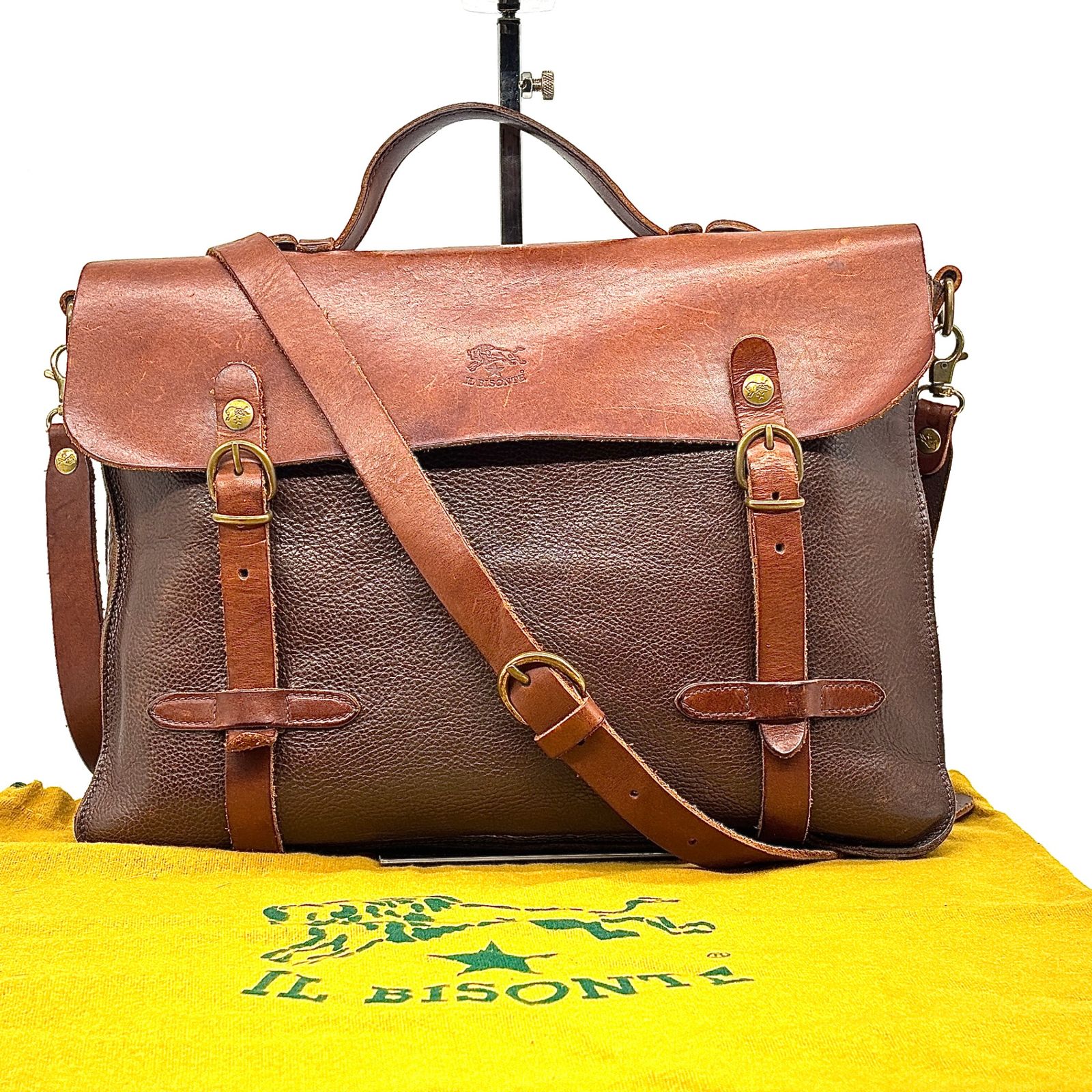 イルビゾンテ 本革 ビジネスバッグ ヴィンテージ A4収納可 ブリーフ