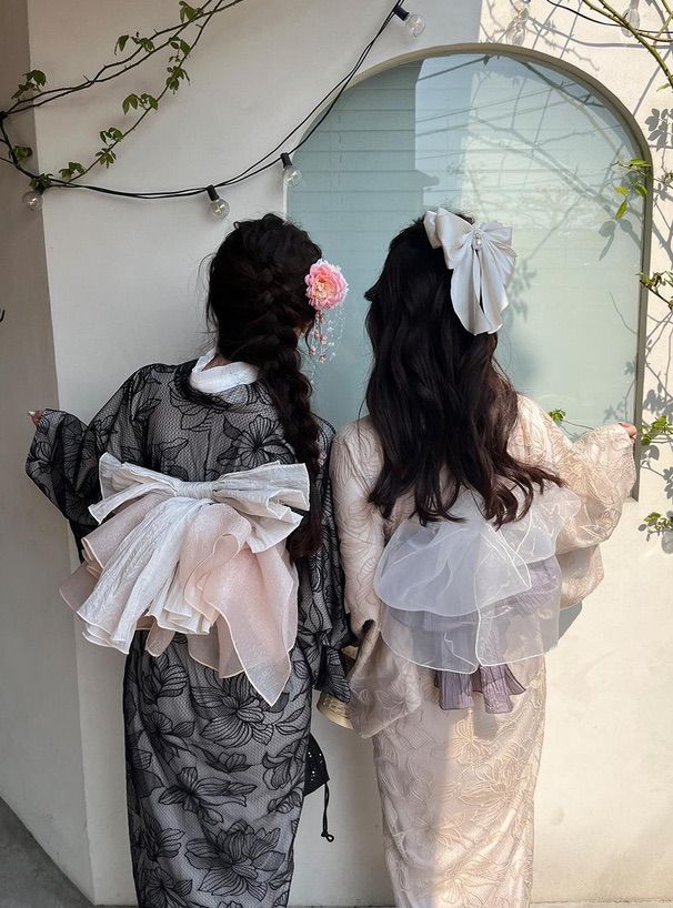 【最安値‼️】3点セット2Wayチュール花柄セパレート浴衣[tu1513] 再入荷 3点セット2Wayチュール花柄セパレート浴衣[tu1513