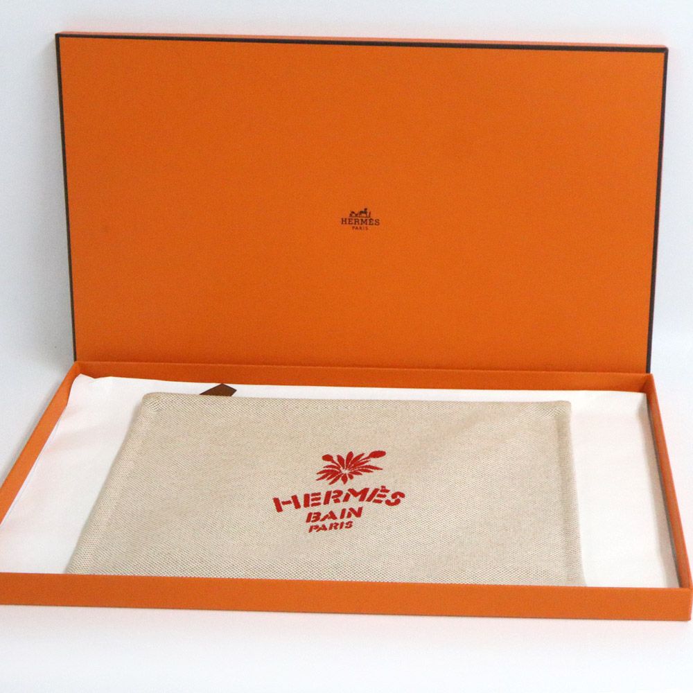 名古屋 エルメス フラットポーチ ニューヨッティング GM レオパード トワルアッシュ ベージュ レッド トラベル 小物 男女 DECORATOM_COM_BR