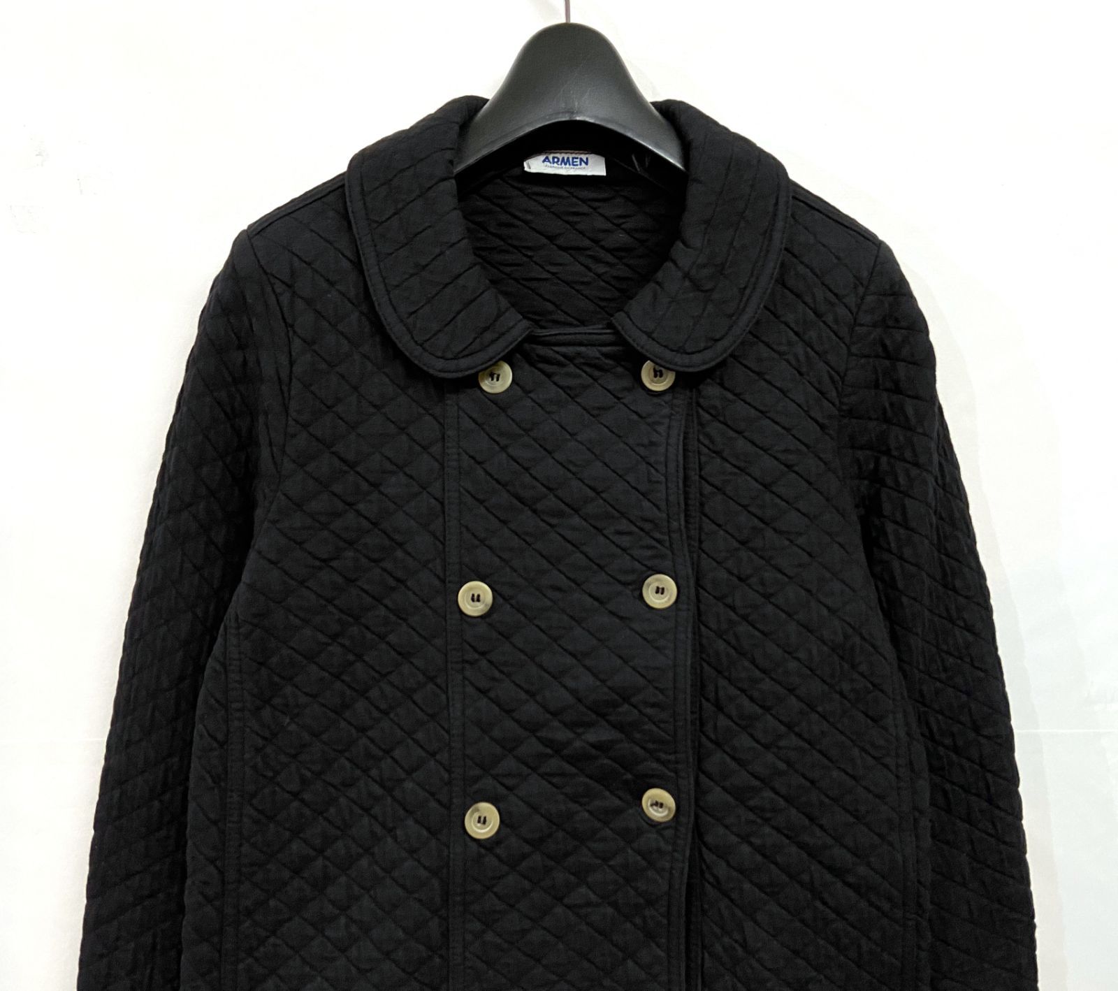 ARMEN アーメン ノーカラーキルトミドルコート サイズ1 ARMEN ノー