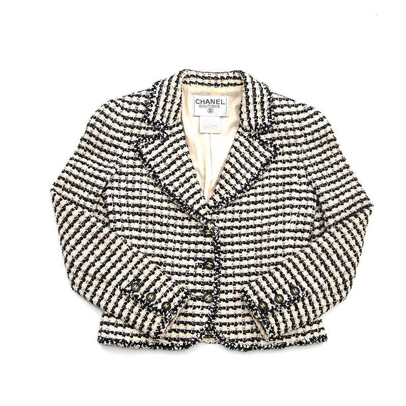 CHANEL シャネル ジャケット 千鳥柄 ココボタン ツイード - メルカリ