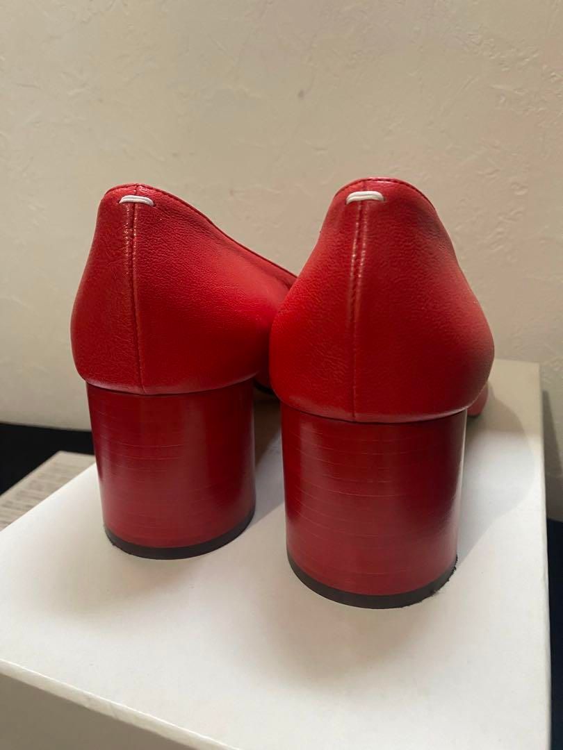 マルジェラ☆パンプス37☆希少レッド☆１回使用 マルジェラ☆パンプス37☆希少レッド☆1回使用 - メルカリ