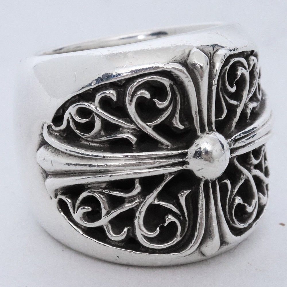 22号 CHROME HEARTS クラシックオーバルクロスリング シルバー - メルカリ