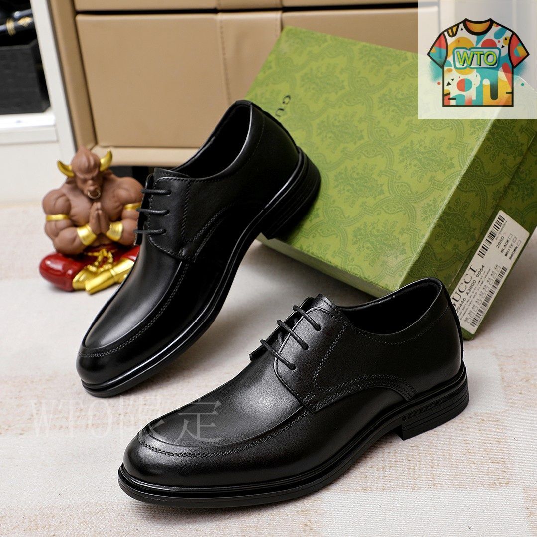 GUCCI メンズ　ブラックレザー ビジネスシューズ　フォーマル GUCCI メンズ ビジネス フォーマル レザーシューズ01 - メルカリ
