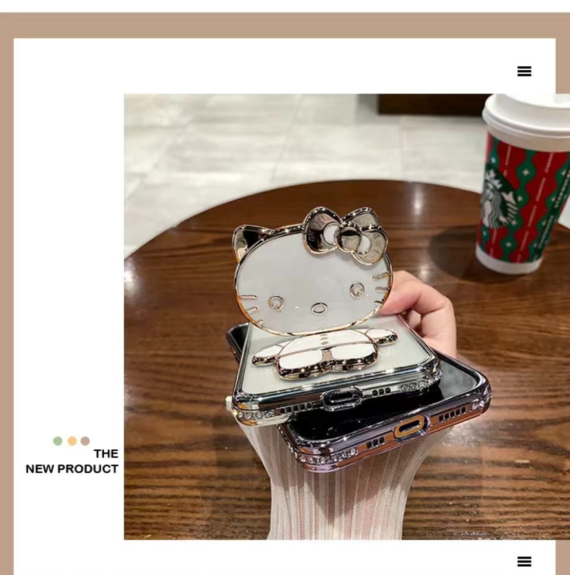セールiPhoneケーススマホケースハローキティキティちゃん ビジュー 鏡 