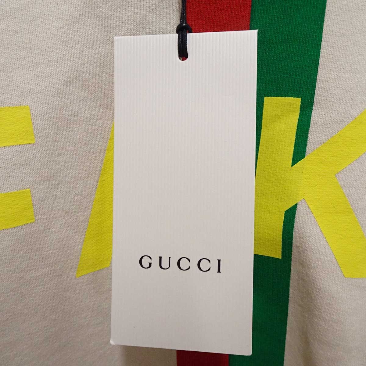 未使用】GUCCI グッチ 20AW FAKE NOTプリント 長袖スウェットシャツ