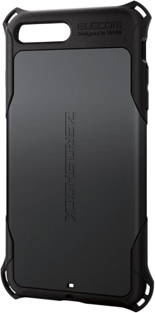 425 エレコム iPhone8 Plus ケース カバー 衝撃吸収 【 落下時の衝撃から本体を守る 】 ZEROSHOCK 衝撃吸収 iPhone7 Plus対応 ブラック PM-A17LZEROBK