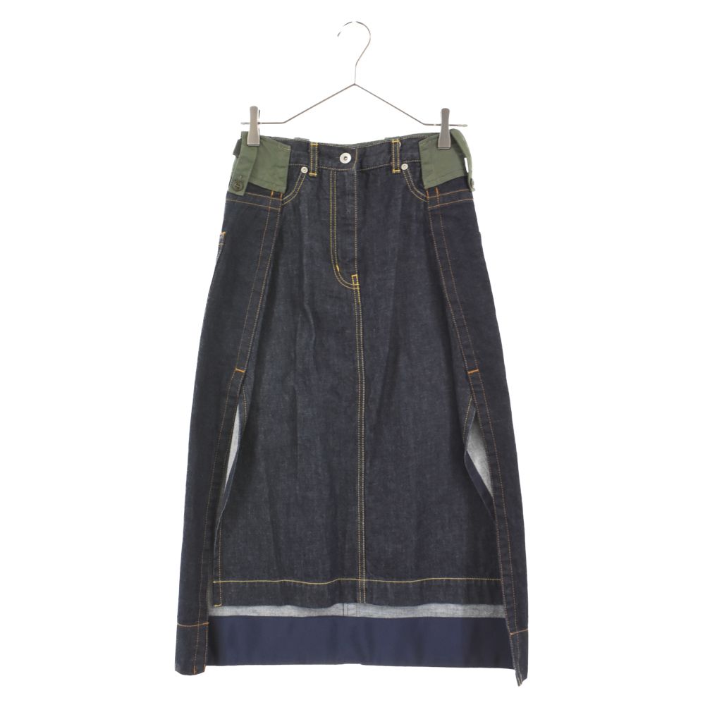 Sacai (サカイ) 20SS Denim Skirt ナイロンツイルドッキング