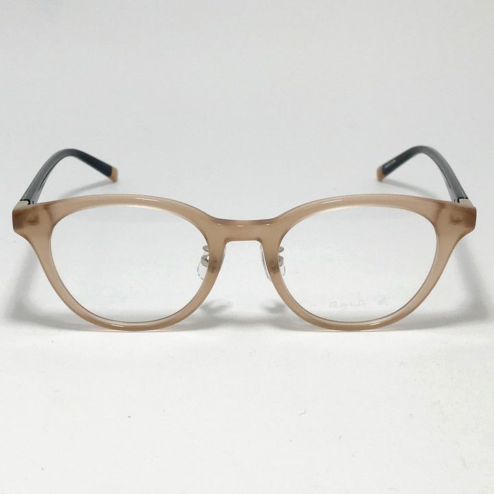 agnes b. アニエス ベー レディース 眼鏡 メガネ フレーム サングラス 50-0135-2 サイズ48 ベージュ