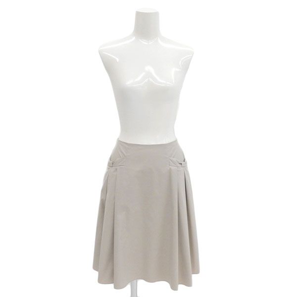 FOXEY フォクシー スカート ストレッチタフタ ベージュ 24901 サイズ 40 235067