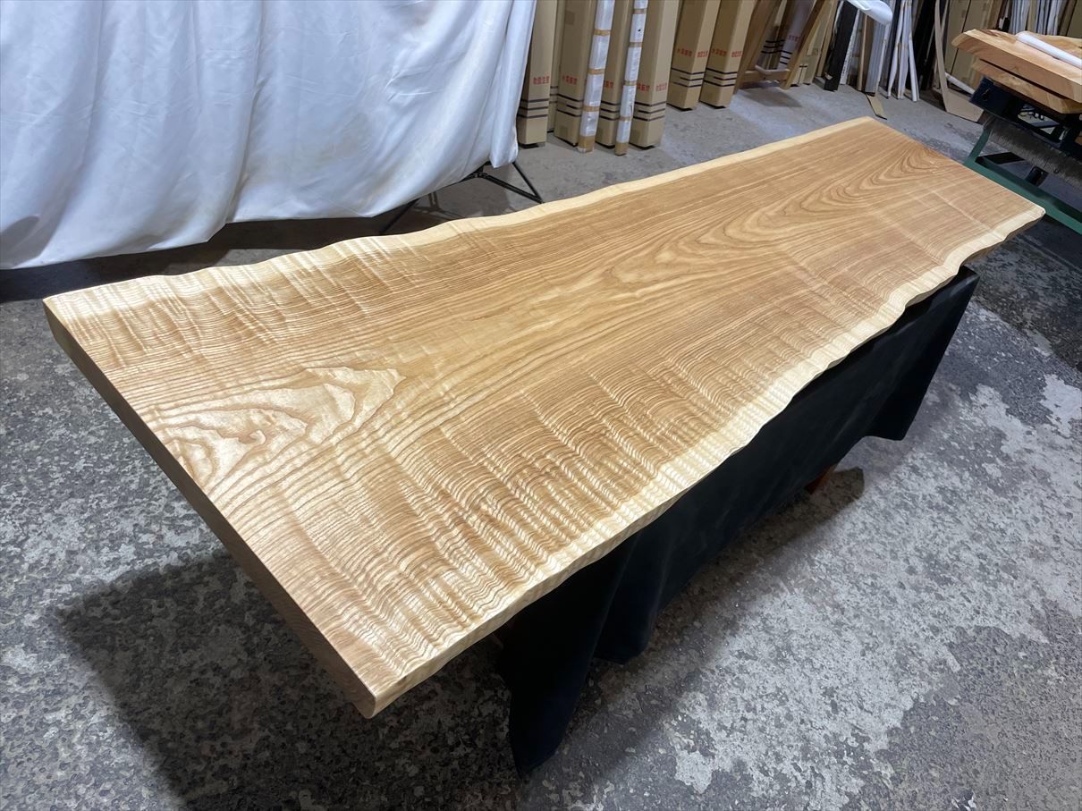 欅テーブル 欅（ケヤキ） 一枚板 ダイニングテーブル／2070mm 【A8484