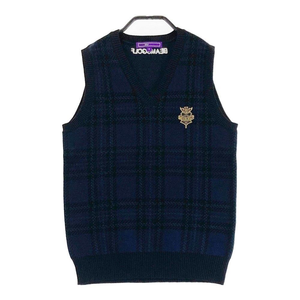 BEAMS GOLF ネイビー Vネック ベスト XL 25年秋冬 BEAMS GOLF ネイビー Vネック ベスト XL Vネックベスト(M NA
