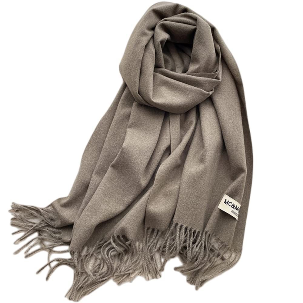 まもなく終了 レディース 秋冬 マフラー カシミヤタッチ 無地 ウールタッチ 厚手 グリーン ショール 大判 大判ストール 黒 ストール かわいい Minaki 男女兼用 防寒 Metico おしゃれ