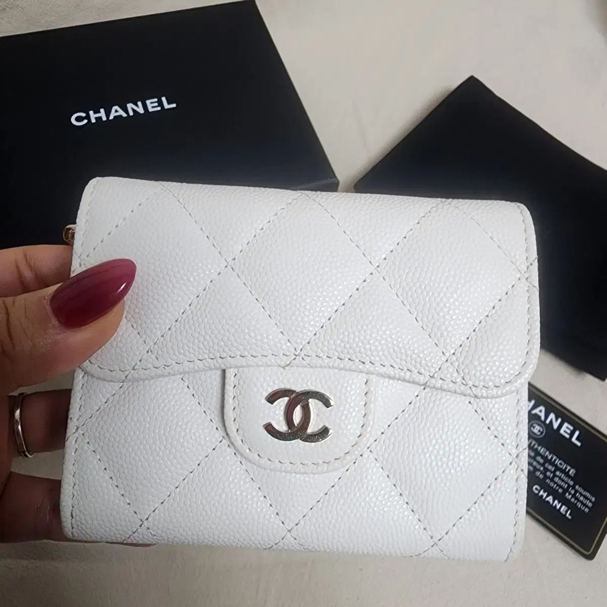 CHANEL Classic ミニ チェーンバッグ カードウォレット キャビア クロス バッグ DECORATOM_COM_BR