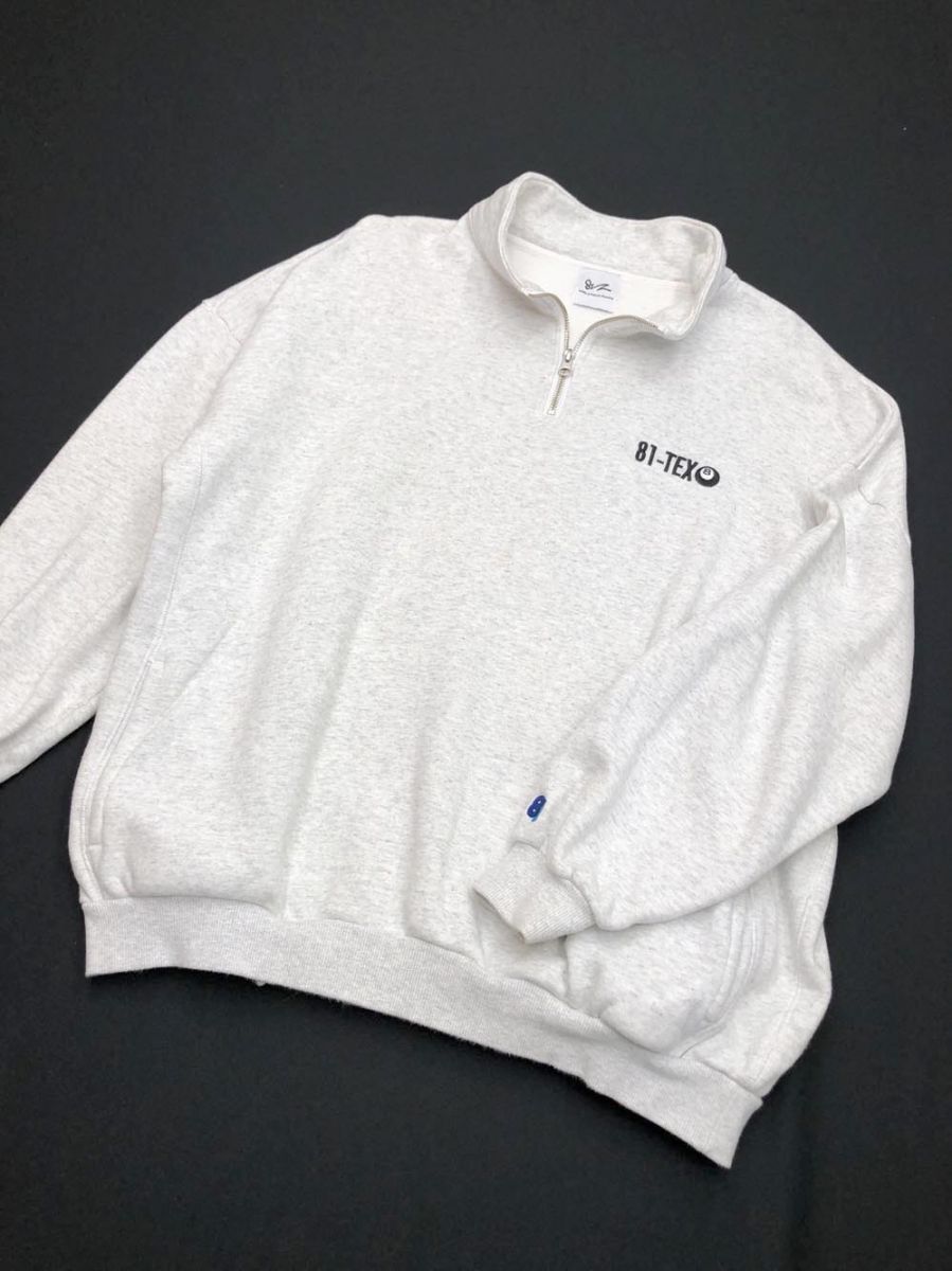 81teez ハーフジップスウェット 81TEEZ ハイチーズ ハーフジップ スウェット グレー ◇□メンズ