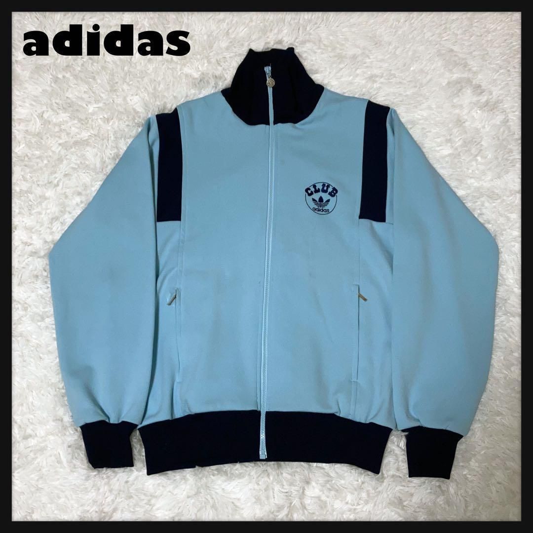 80s アディダス 刺繍ロゴ トラックジャケット 4号 デサント製 白×緑 2025年最新】ADIDAS トラックジャケット デサント 4号の人気