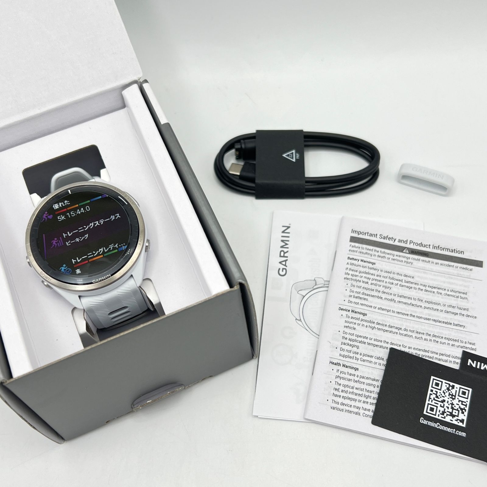 GARMIN Forerunner 965 010-02809-61 ホワイト スマートウォッチ フォアランナー ガーミン 本体