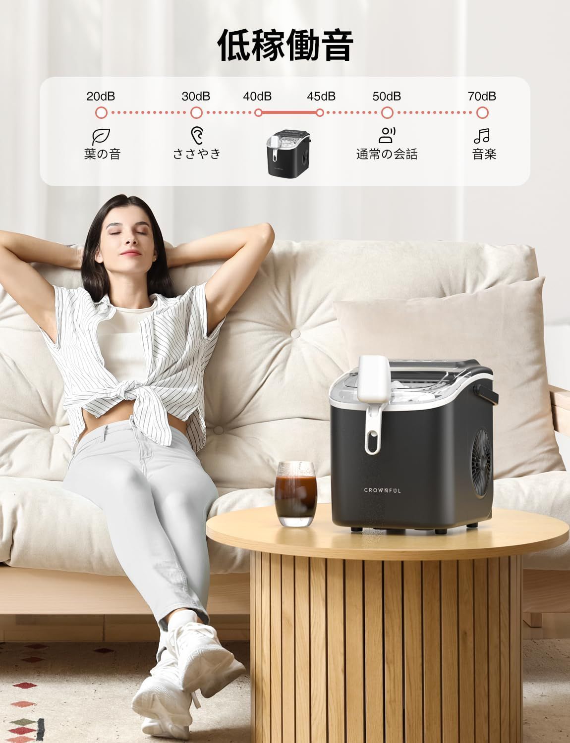 製氷機 高速 自動洗浄機能 1.2L大容量タンク 2種氷サイズ調節可能 静音 Amazon.co.jp: 家庭用/業務用高速製氷機, 大容量自動卓上型氷