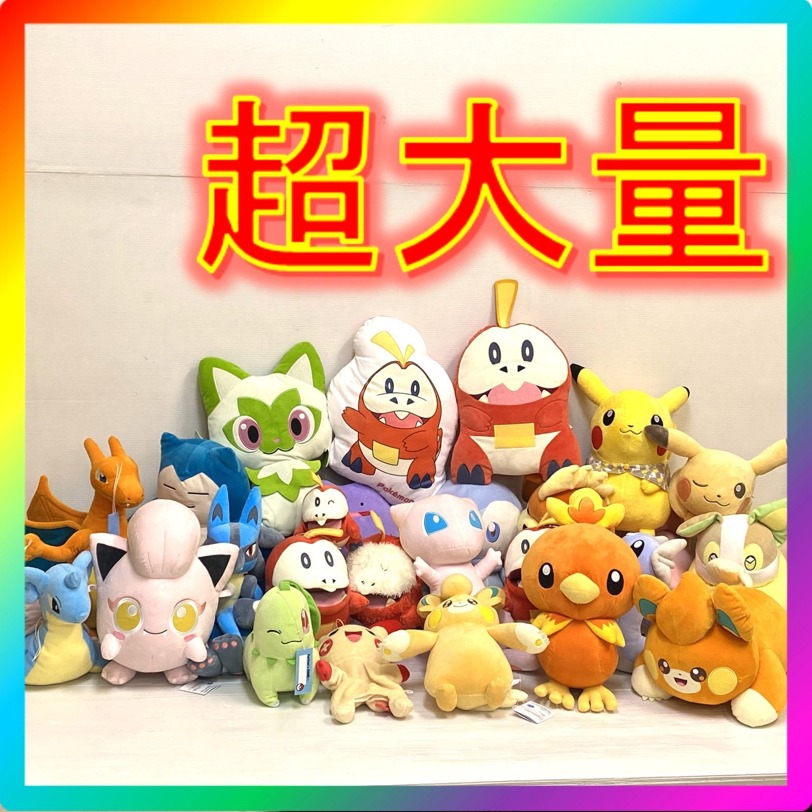 2個口発送 ポケットモンスター ぬいぐるみ まとめ 超大量 ホゲータ ピカチュウ アチャモ チコリータ リザードン カビゴン 他 ポケモン smstoy086150