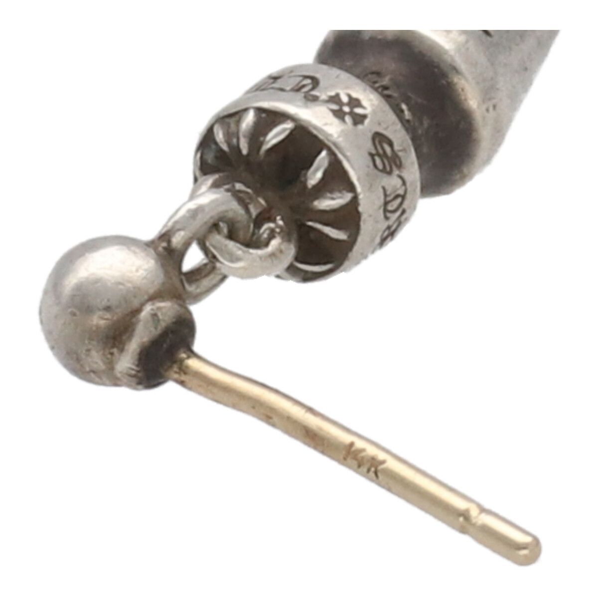 中古】 CHROME HEARTS クロムハーツ ピアス スパイクドロップピアス