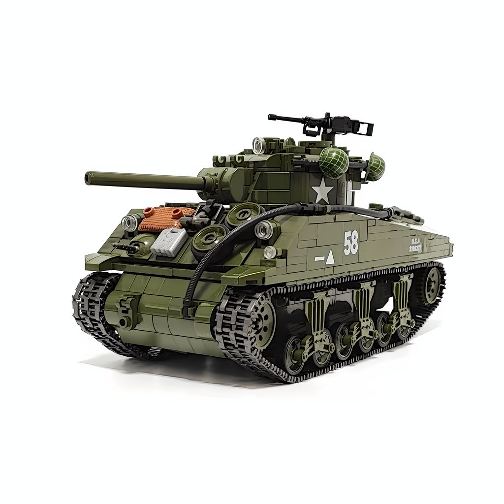 ESシリーズ アメリカ M4A3シャーマン ブロック戦車 1175PCS パンツァーブロックス - メルカリ