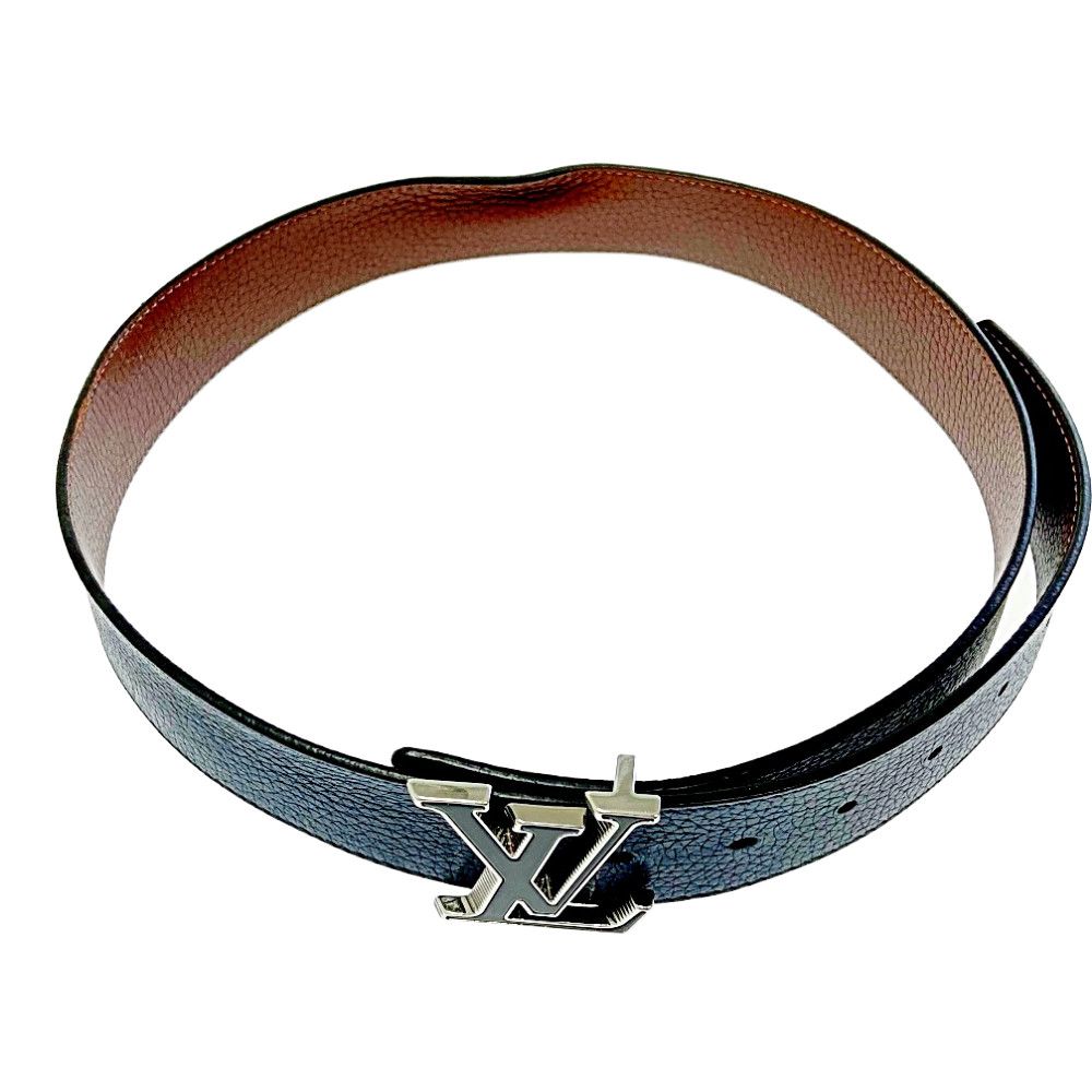 Louis Vuitton レザーベルト ホワイト/ネイビー LOUIS VUITTON ルイ・ヴィトン 純正 ラバーベルト タンブール SS