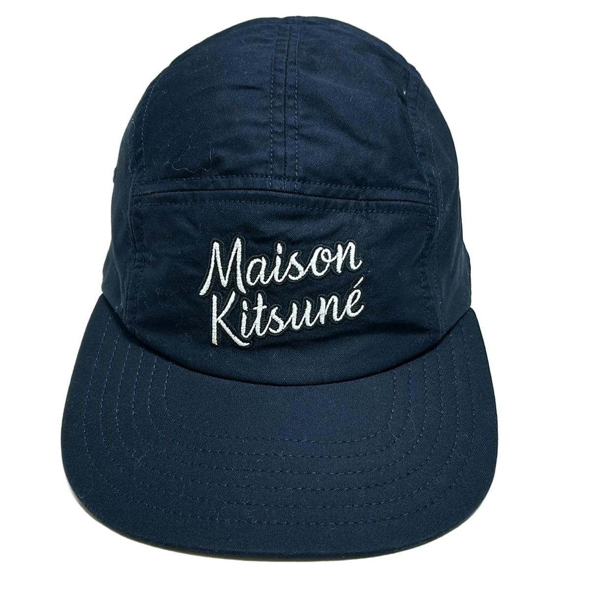 MAISON KITSUNE(メゾンキツネ) キャップ ONE SIZE - ネイビー×白