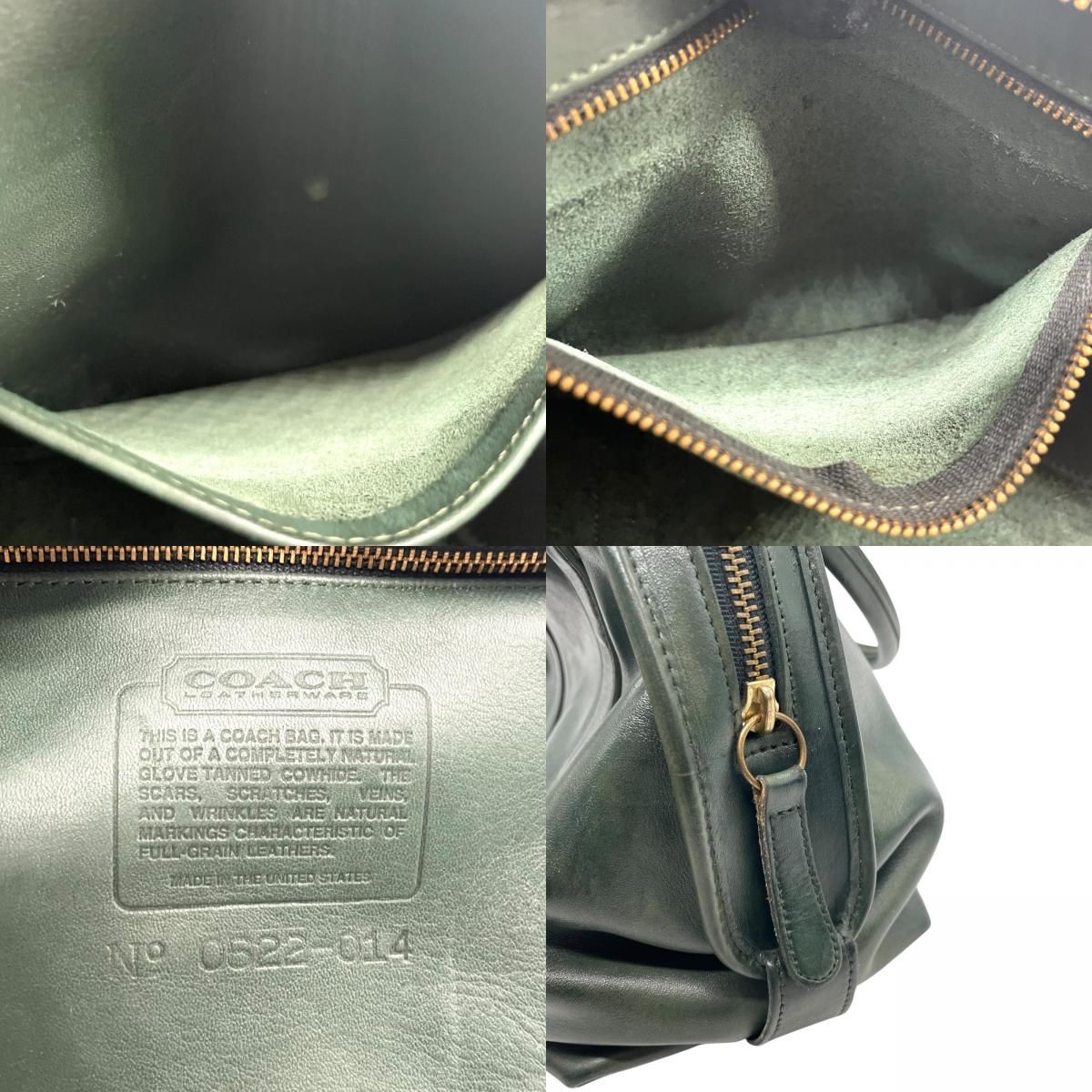 オールドコーチ　希少レア　グラブタンレザー コインケース　グリーン 希少 COACH コーチ オールドコーチ ハンドバッグ グリーン 緑
