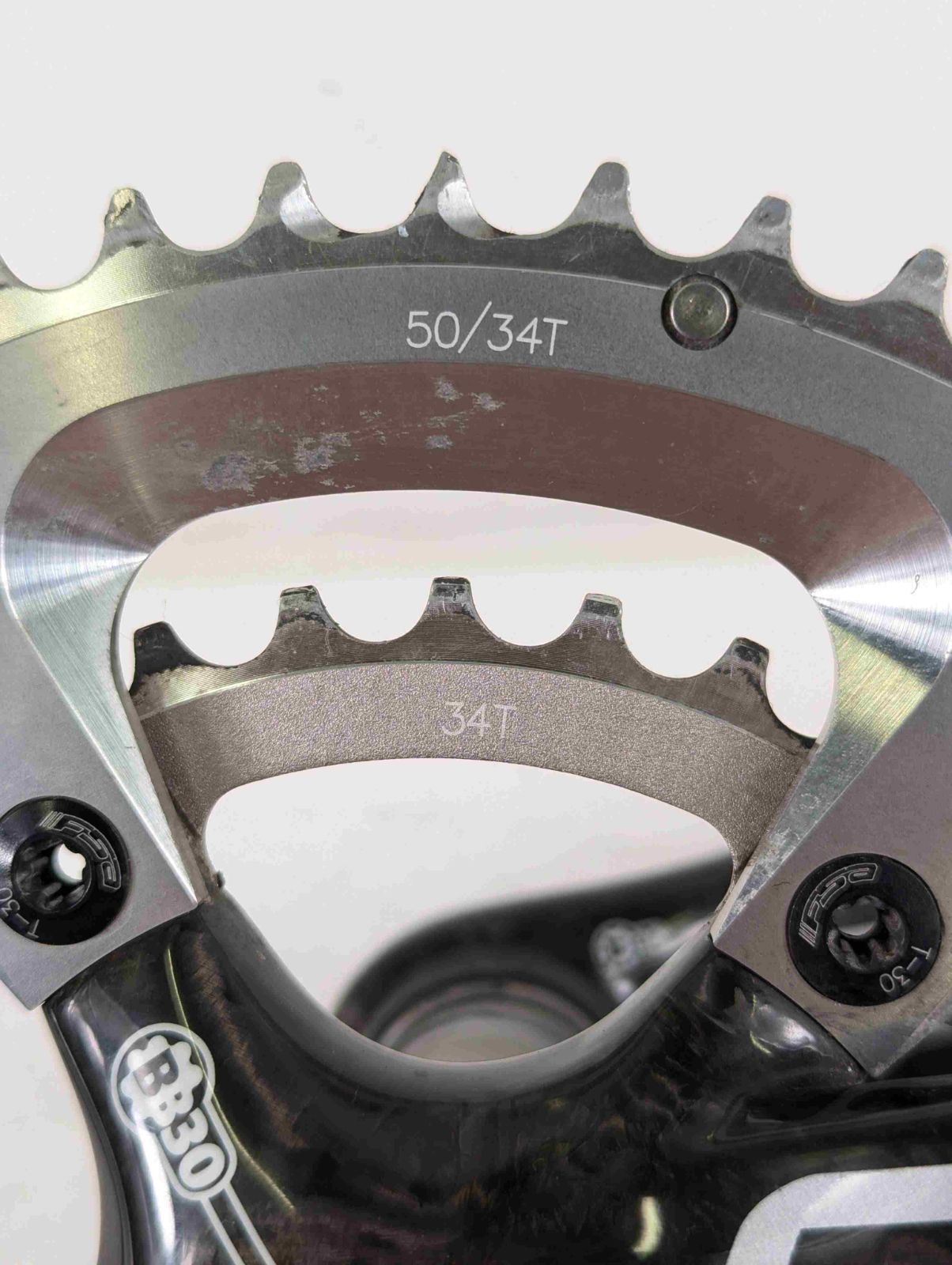 並品】FSA SL-K BB30 170mm 50 34t カーボン クランク FC250815C