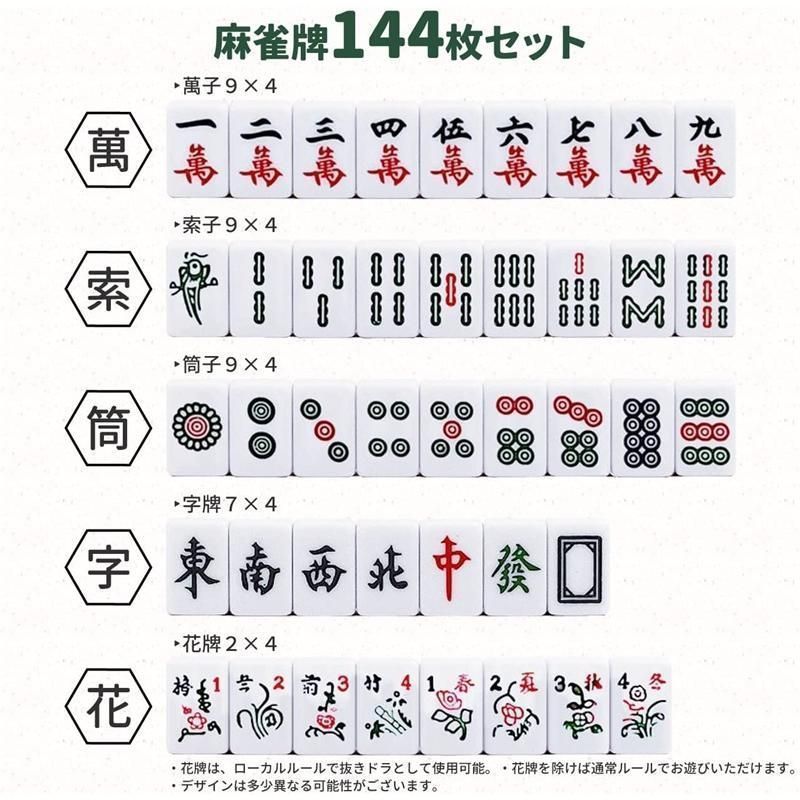 折りたたみ式 麻雀卓 小型軽量 麻雀セット (パターン1：麻雀卓