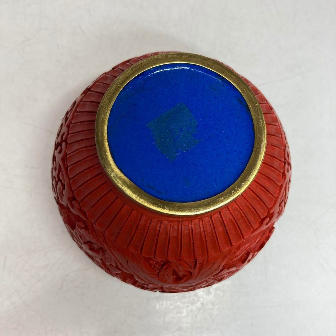 中国美術 七宝 卸売 堆朱 花入 高さ約11.5㎝ 東さ5-0627④ 中国美術