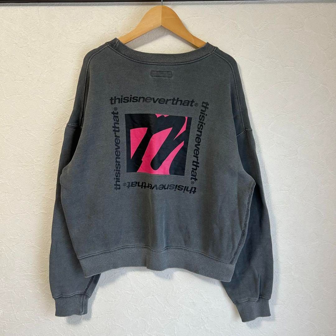 thisisneverthat スウェット トレーナー メンズ S グレー プリントロゴ 