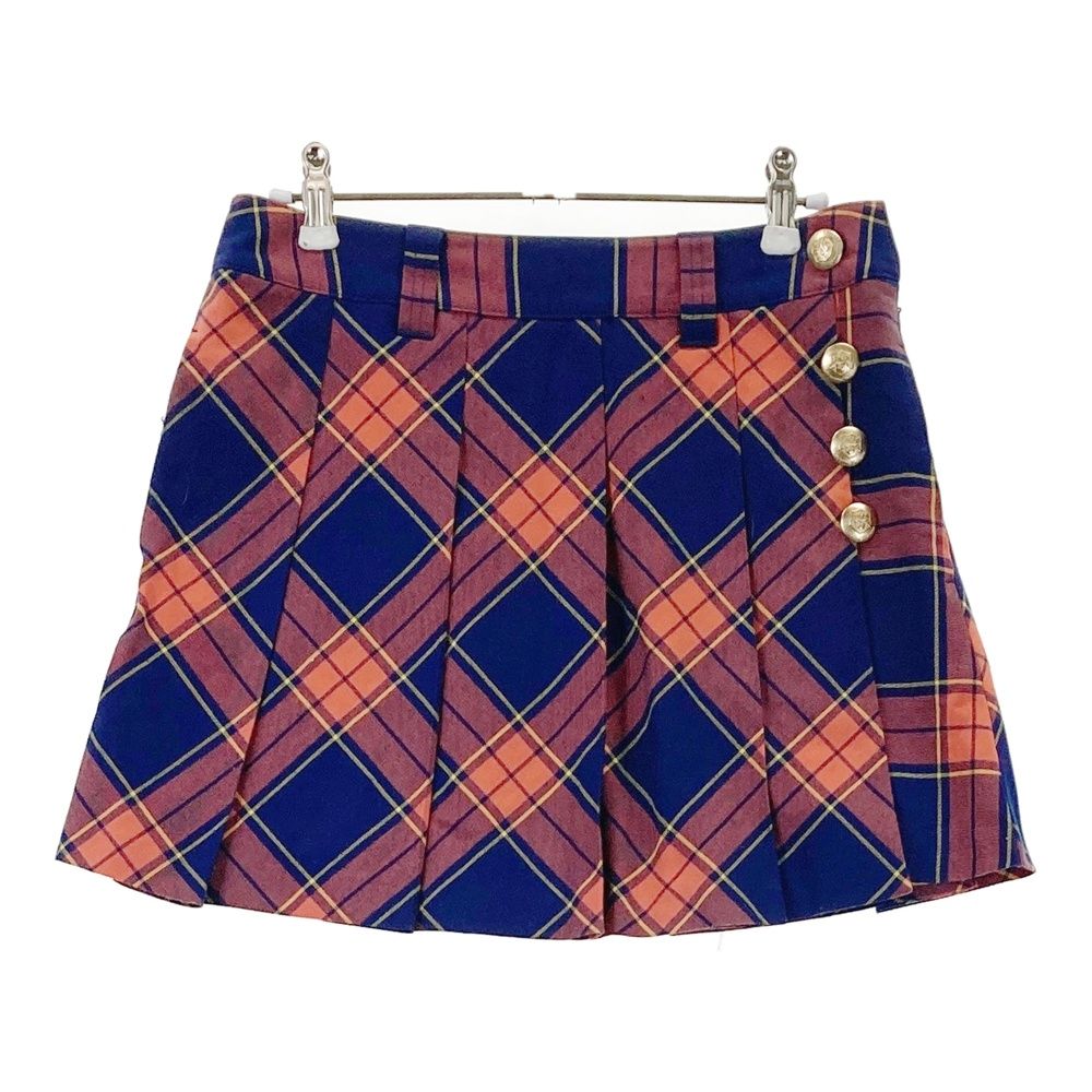 サイズ：M SAMANTHA THAVASA サマンサタバサ  プリーツスカート チェック柄 ネイビー系 [240101536414] ゴルフウェア レディース ストスト