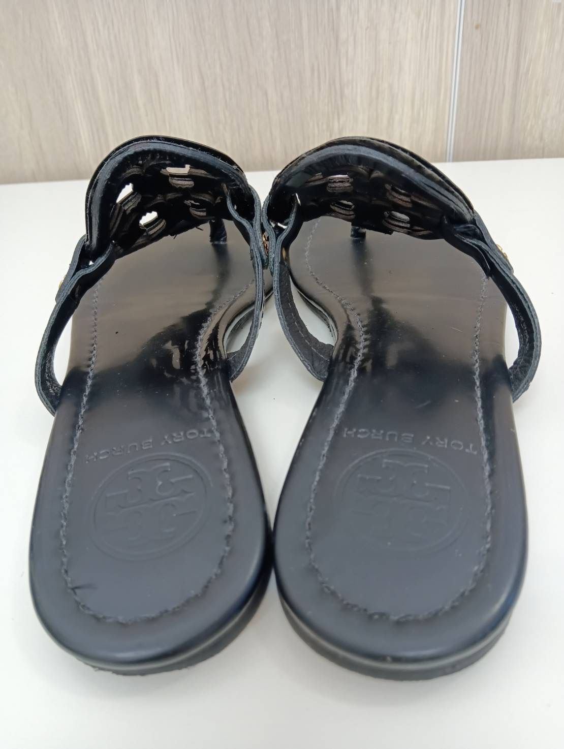 中古品】 TORY BURCHトリーバーチ トング サンダル 黒ブラック