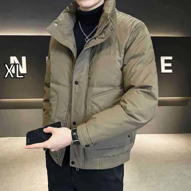 XL 春 コーデ メンズ 服 シンプル ファッション オシャレ 大人 かっこいい 大きいサイズ ストリート 紳士服 冬 スタンドカラー 厚手 ダウン ジャケット スリム 暖かい