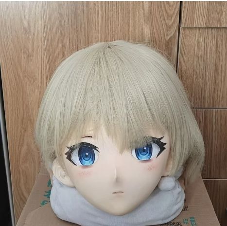 3|4マスク カツラ付き NO.22 ドール ヘッドロリータ人形 コスプレ 変身 仮装 着ぐるみ kigurumi 二次元