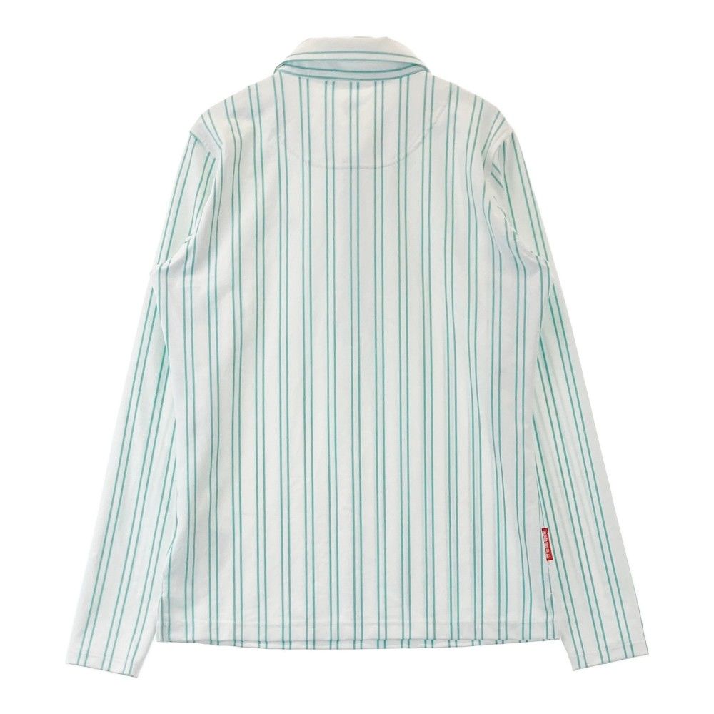 サイズ：M LE COQ GOLF ルコックゴルフ 長袖ポロシャツ ストライプ柄 ホワイト系 [240101377242]# ゴルフウェア レディース  ストスト - メルカリ