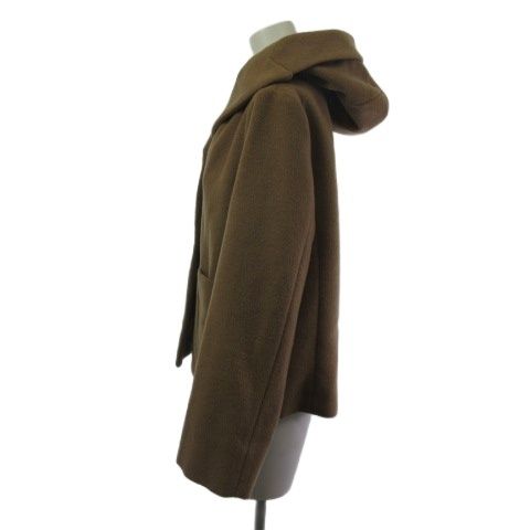 レリアン Leilian WHITE LABEL ウールコート フーデット ショート ベージュ 11