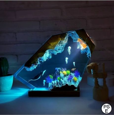 輸入雑貨 天然水晶石 葛飾北斎作 『千絵の海』 クリスタルアート