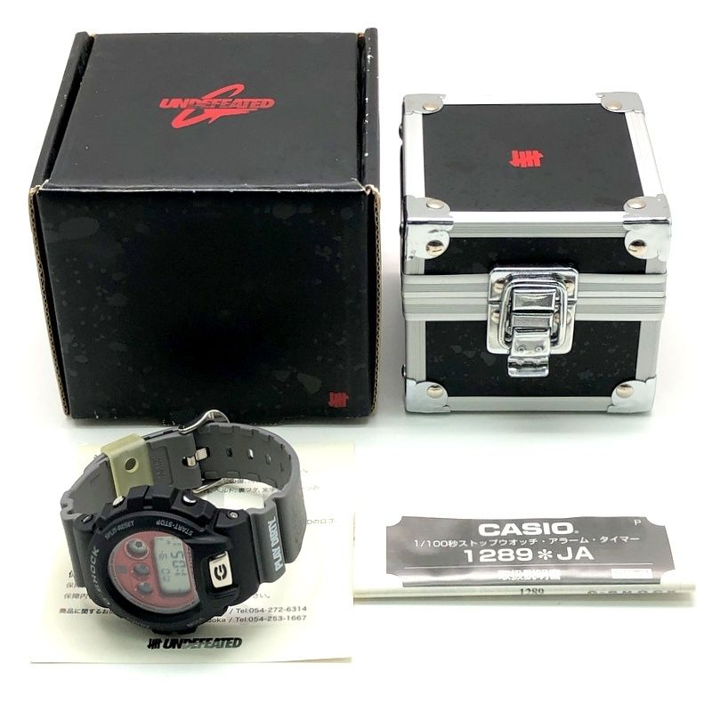 G-SHOCK ジーショック DW-6900UD-1 UNDEFEATED コラボモデル ブラック セメントグレー スプラッターバンド 2007年4月発売 G-SHOCK ジーショック DW-6900UD-1 UNDEFEATED コラボモデル ブラック