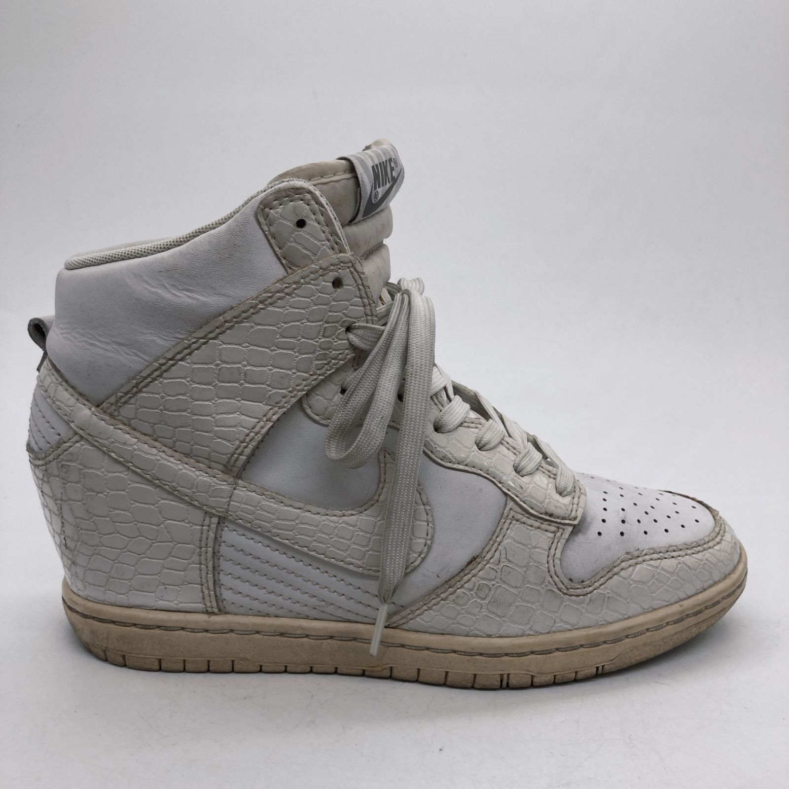 NIKE ナイキ WMNS DUNK SKY HI ウィメンズダンクスカイハイ インヒールスニーカー ホワイト レディース 24.5cm A-14-1  - メルカリ