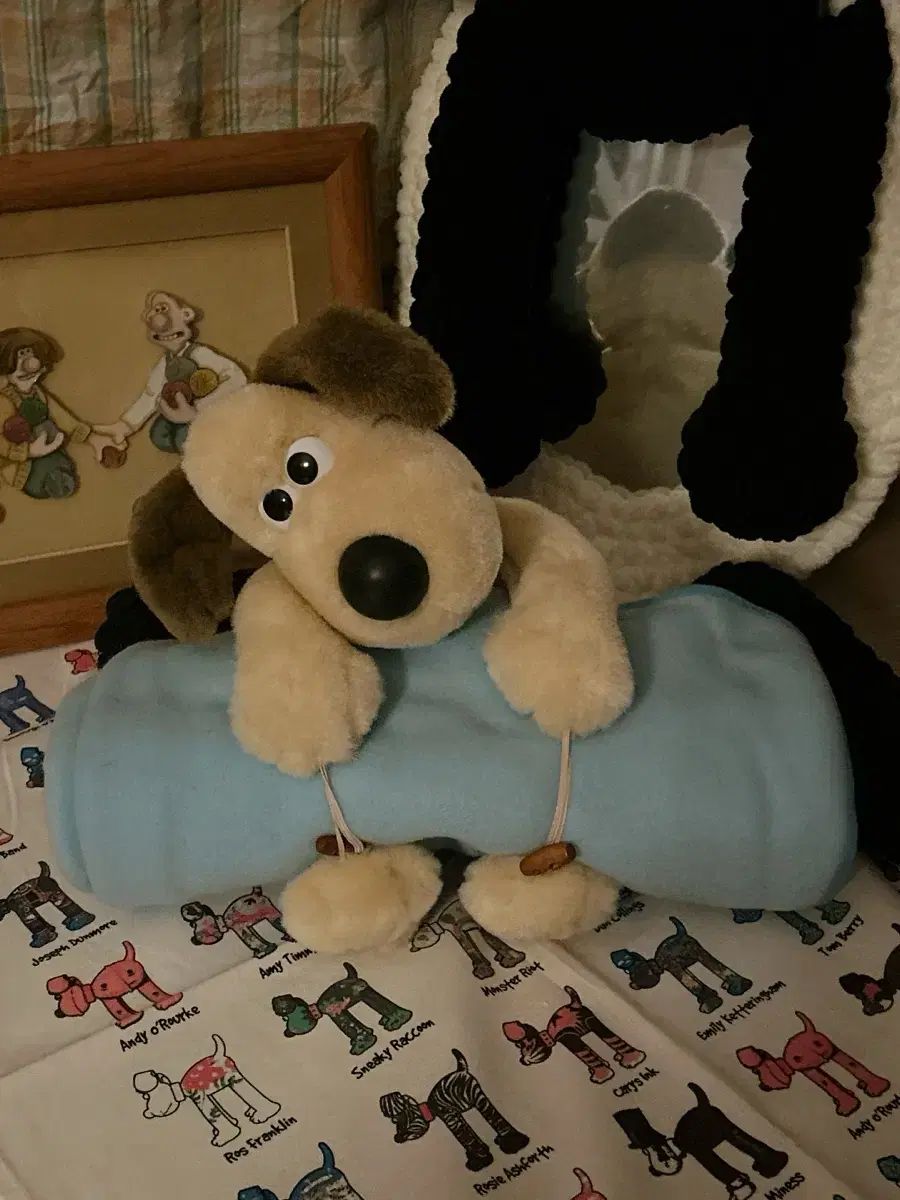 【超希少】非売品　ウォレス&グルミット　ぬいぐるみ　ブランケット 超希少】非売品 ウォレス&グルミット ぬいぐるみ ブランケット