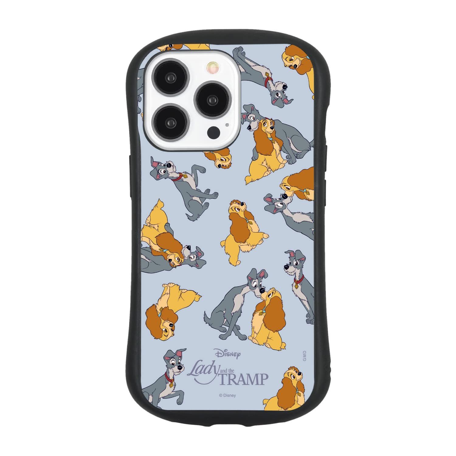 【人気商品】ハイブリッドガラスケース レディ＆トランプ 対応 Pro iPhone13 DN-969D ／ ディズニーキャラクター グルマンディーズ